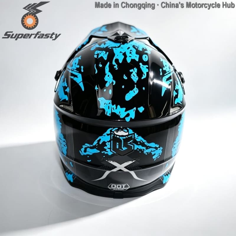 Прозрачна каска Superfasty с отварящ се визьор
