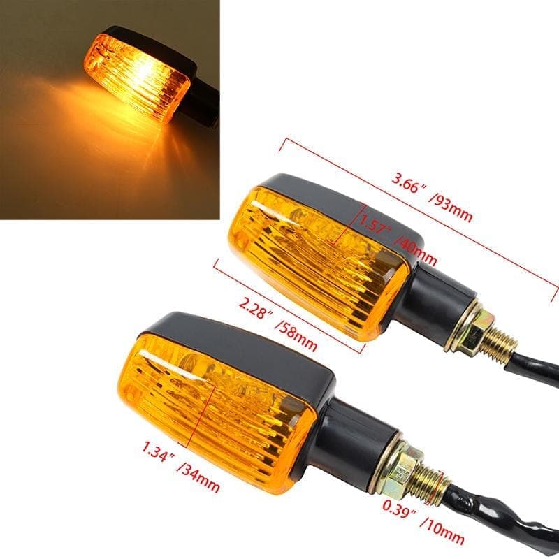 Универсални LED мигачи за мотоциклет с кехлибарен цвят, чифт