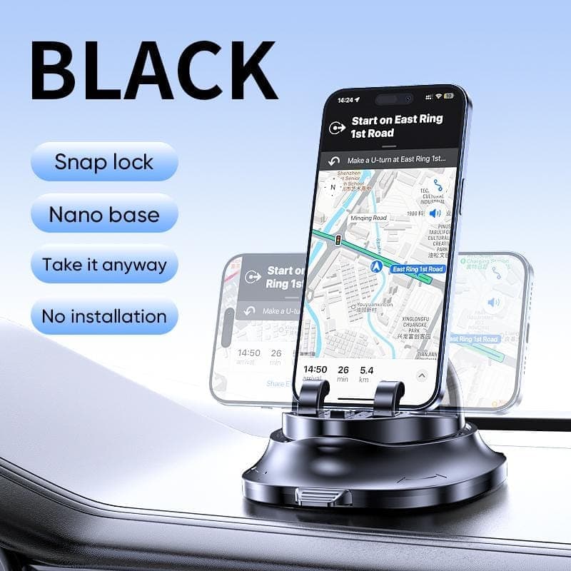 Автомобилен държач за телефон с 360° въртене и табелка за паркиране
