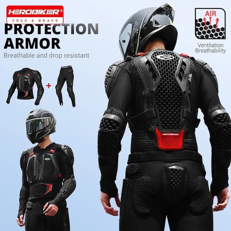 HEROBIKER Мотокрос защитно яке и панталон с CE сертификат