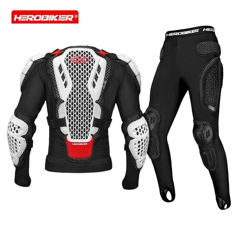 Мъжки комплект моторни протектори HEROBIKER – яке и състезателен панталон