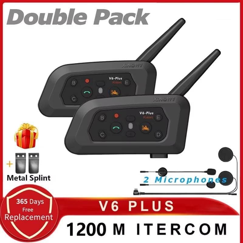 Bluetooth интерком слушалки за моторна каска XINOWY V6 Plus
